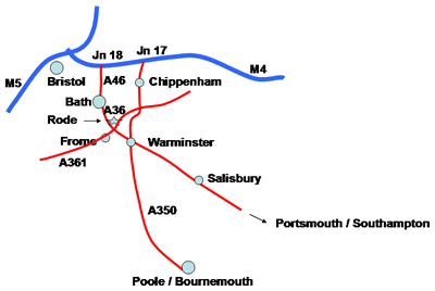How to find Rode, Somerset